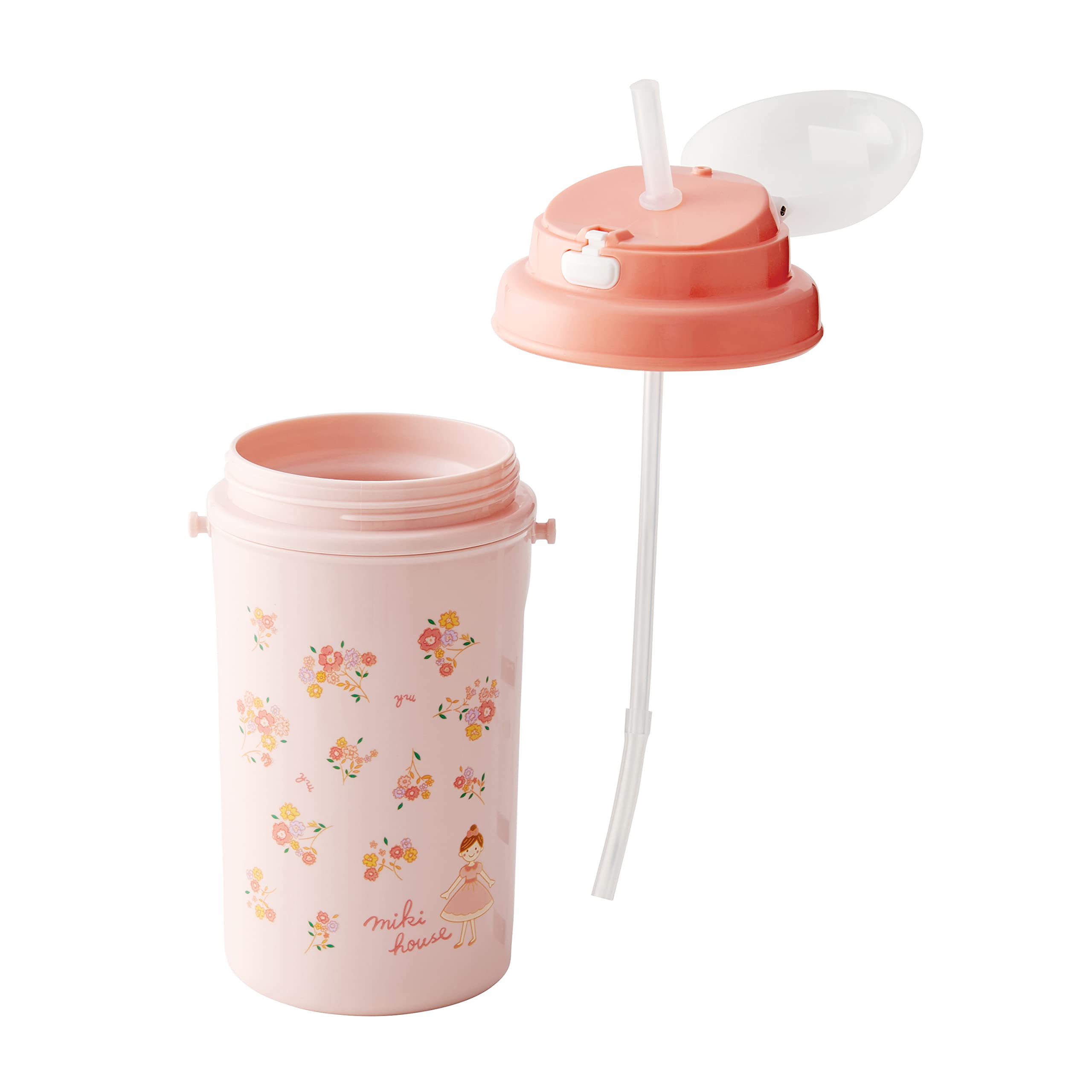 Amazon | 【 ミキハウス 】 保冷 ストローホッパー 450ml 水筒